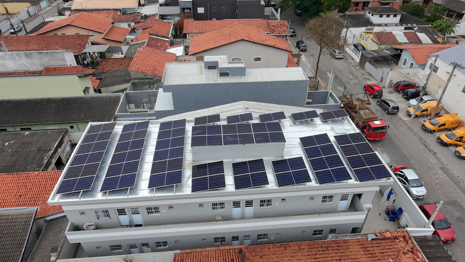 Projeto comercial — vista aérea